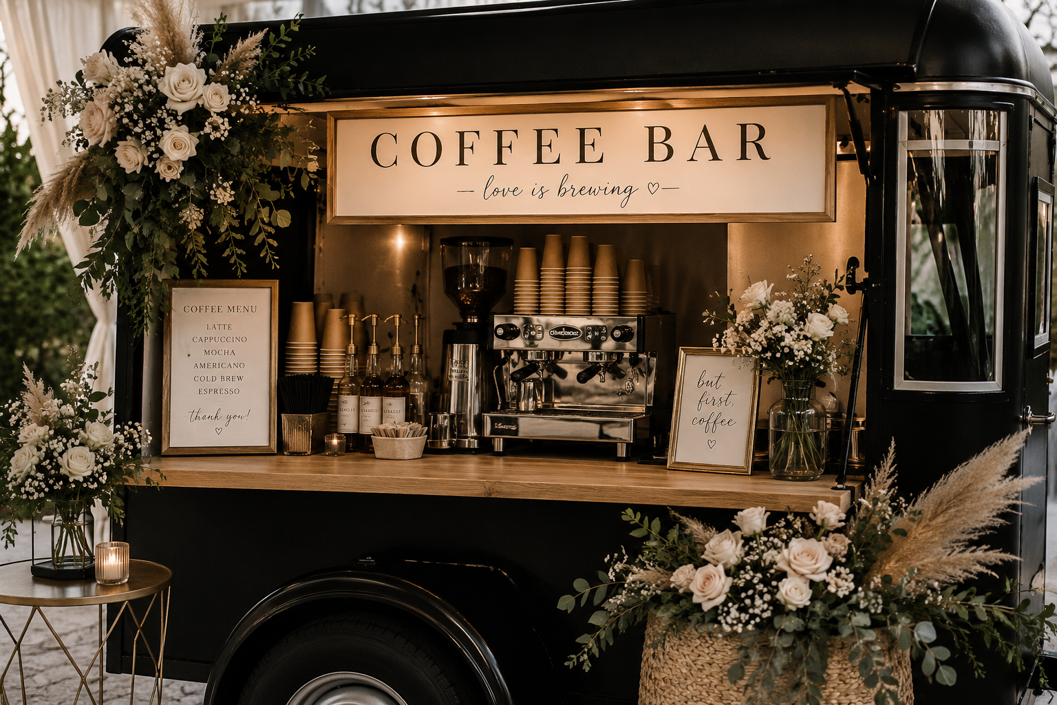 Event Coffee Bar Setup